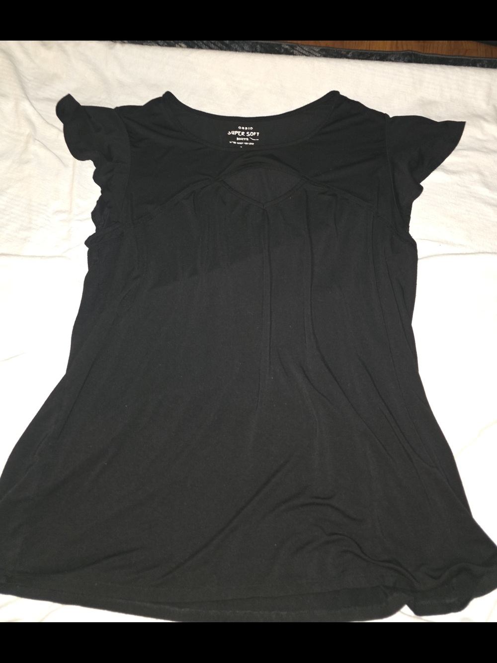 torrid Black Short-Sleeve Key Hole Tee 2X